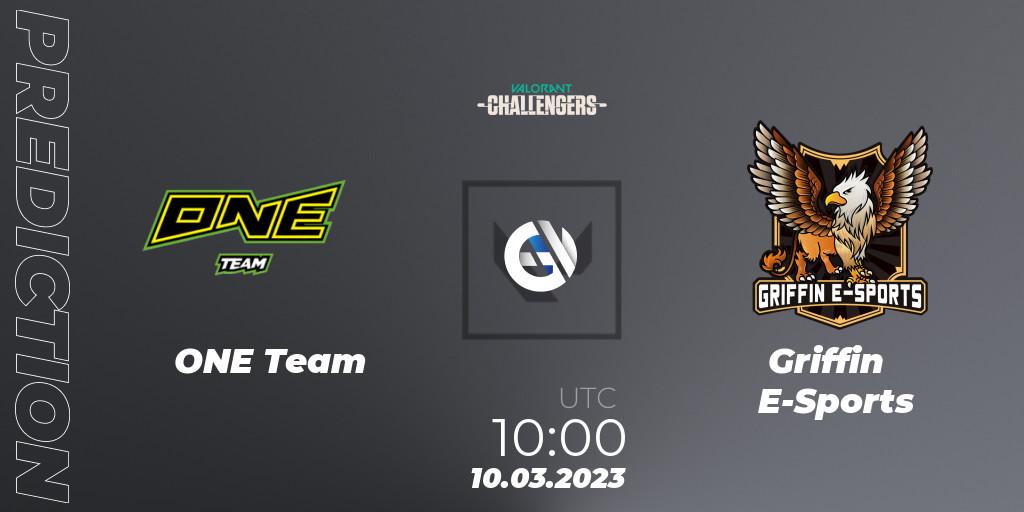 ONE Team - Griffin E-Sports: Maç tahminleri. 10.03.2023 at 13:00, VALORANT, VALORANT Challengers 2023: Hong Kong and Taiwan Split 1