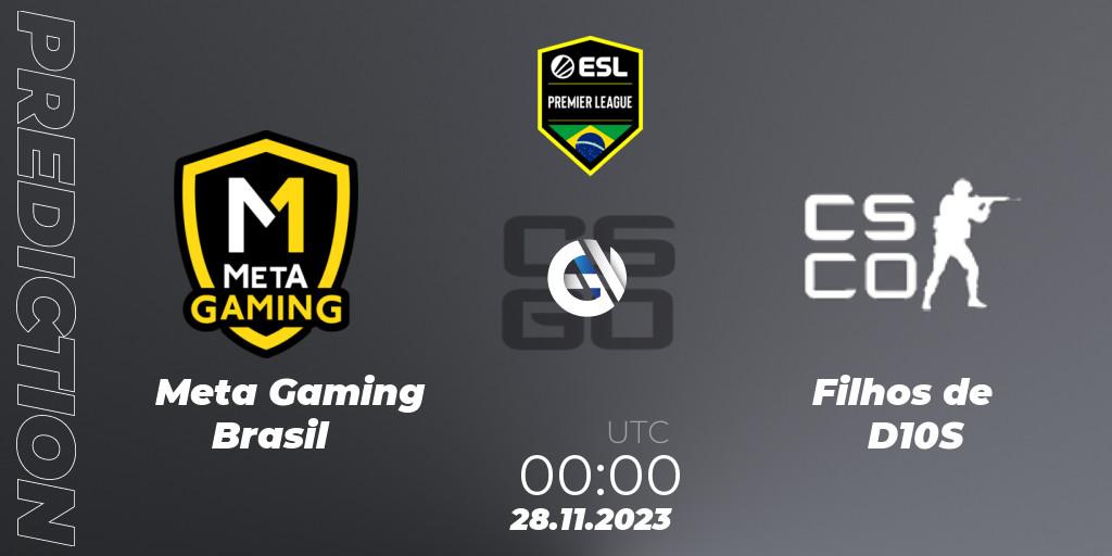 Meta Gaming Brasil - Filhos de D10S: Maç tahminleri. 28.11.2023 at 00:00, Counter-Strike (CS2), ESL Brasil Premier League Season 15