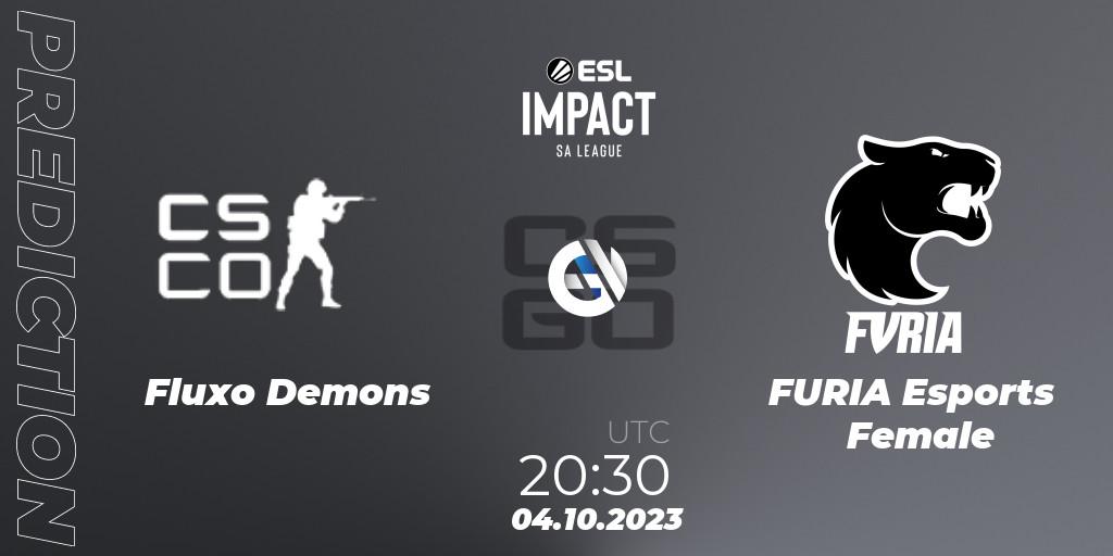 Fluxo Demons - FURIA Esports Female: Maç tahminleri. 04.10.2023 at 20:30, Counter-Strike (CS2), ESL Impact League Season 4: South American Division