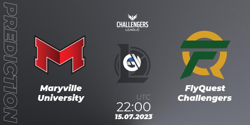 Maryville University - FlyQuest Challengers: Maç tahminleri. 26.06.2023 at 22:00, LoL, North American Challengers League 2023 Summer - Group Stage