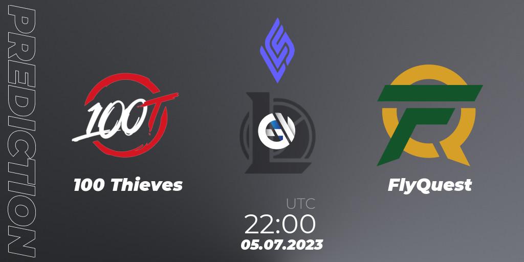 100 Thieves - FlyQuest: Maç tahminleri. 05.07.23, LoL, LCS Summer 2023 - Group Stage
