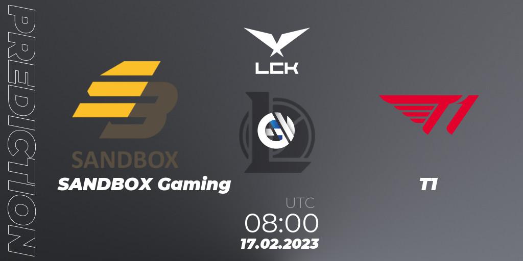 SANDBOX Gaming - T1: Maç tahminleri. 17.02.23, LoL, LCK Spring 2023 - Group Stage