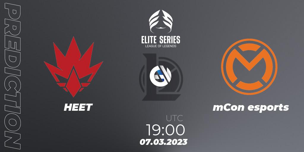 HEET - mCon esports: Maç tahminleri. 07.03.2023 at 19:00, LoL, Elite Series Spring 2023 - Group Stage
