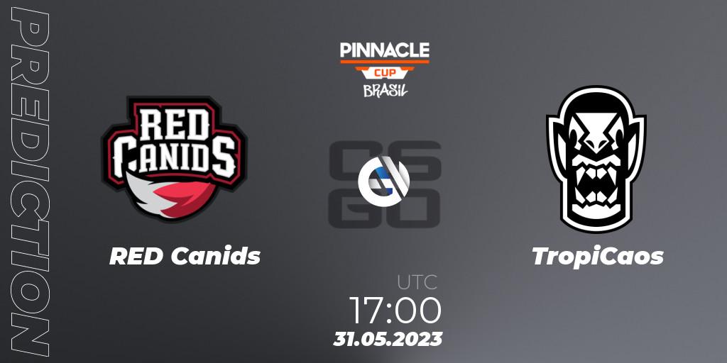 RED Canids - TropiCaos: Maç tahminleri. 31.05.2023 at 17:00, Counter-Strike (CS2), Pinnacle Brazil Cup 1