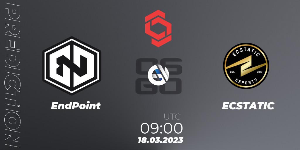 EndPoint - ECSTATIC: Maç tahminleri. 18.03.2023 at 09:00, Counter-Strike (CS2), CCT Central Europe Series #5