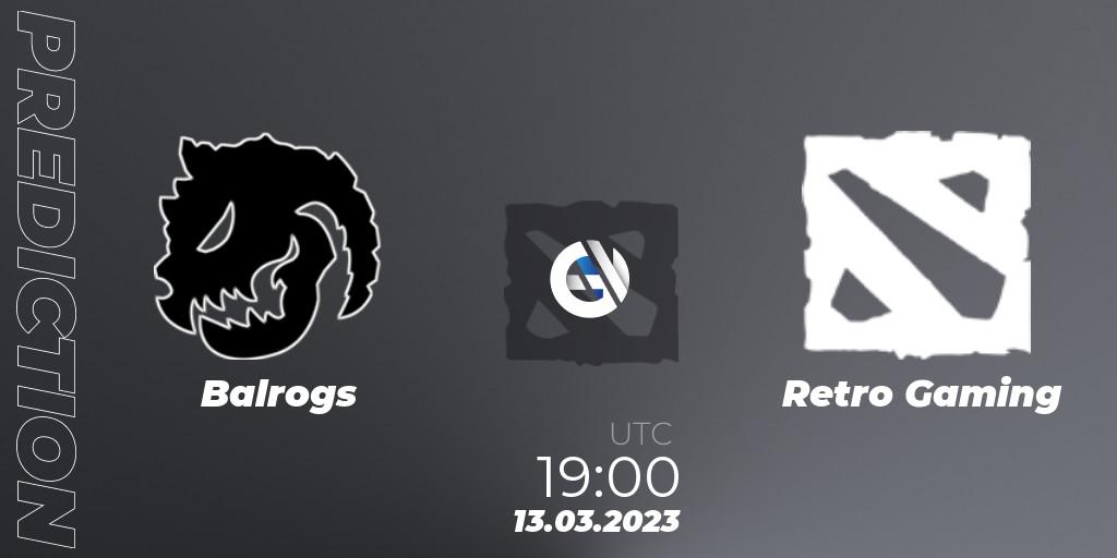 Balrogs - Retro Gaming: Maç tahminleri. 13.03.2023 at 19:12, Dota 2, TodayPay Invitational Season 4