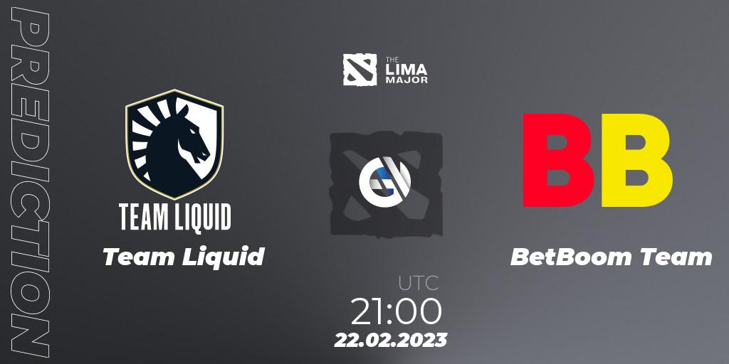 Team Liquid - BetBoom Team: Maç tahminleri. 22.02.23, Dota 2, The Lima Major 2023