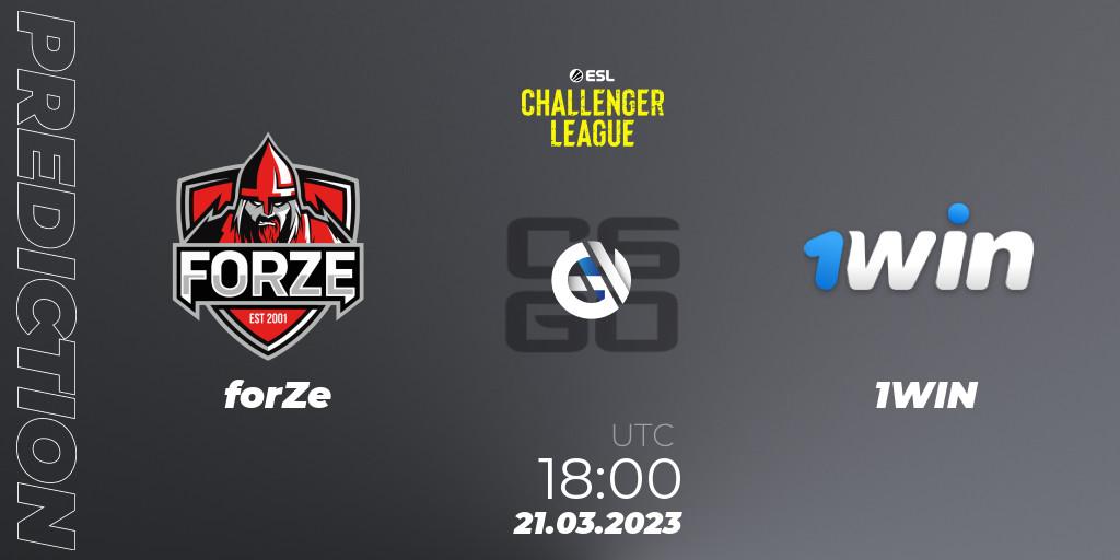 forZe - 1WIN: Maç tahminleri. 21.03.23, CS2 (CS:GO), ESL Challenger League Season 44: Europe