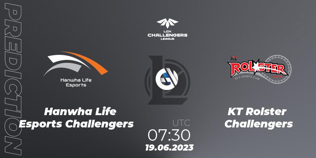 Hanwha Life Esports Challengers - KT Rolster Challengers: Maç tahminleri. 19.06.23, LoL, LCK Challengers League 2023 Summer - Group Stage