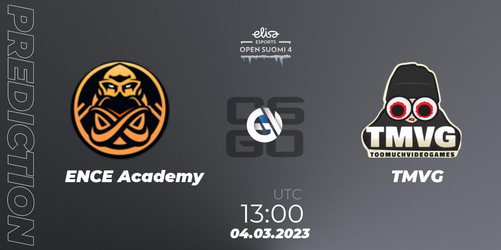 ENCE Academy - TMVG: Maç tahminleri. 04.03.2023 at 13:45, Counter-Strike (CS2), Elisa Open Suomi Season 4
