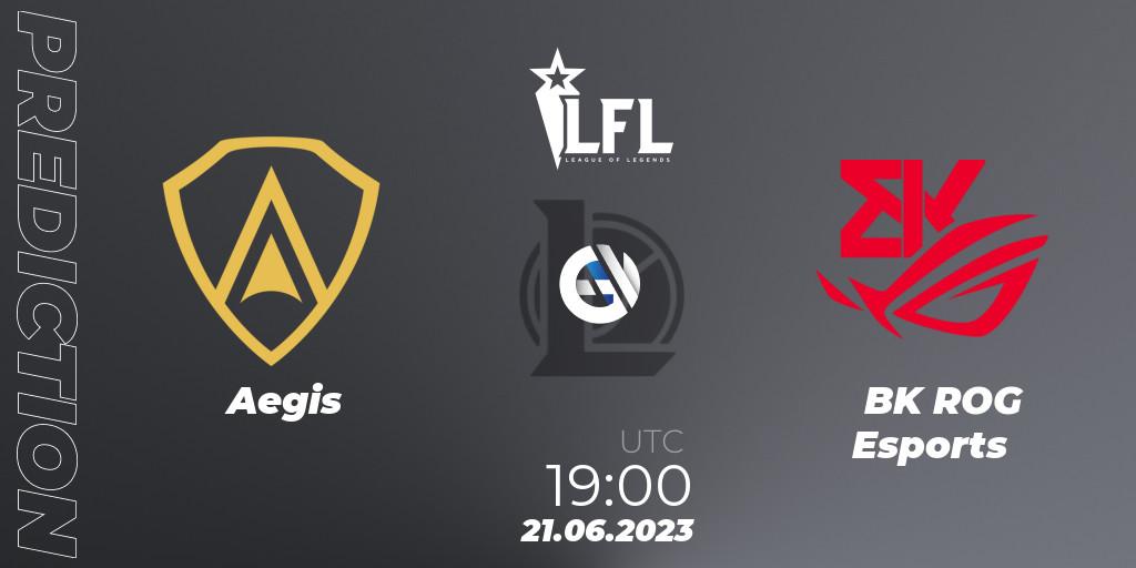 Aegis - BK ROG Esports: Maç tahminleri. 21.06.2023 at 19:00, LoL, LFL Summer 2023 - Group Stage