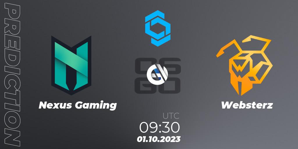 Nexus Gaming - Websterz: Maç tahminleri. 01.10.2023 at 09:30, Counter-Strike (CS2), CCT East Europe Series #2