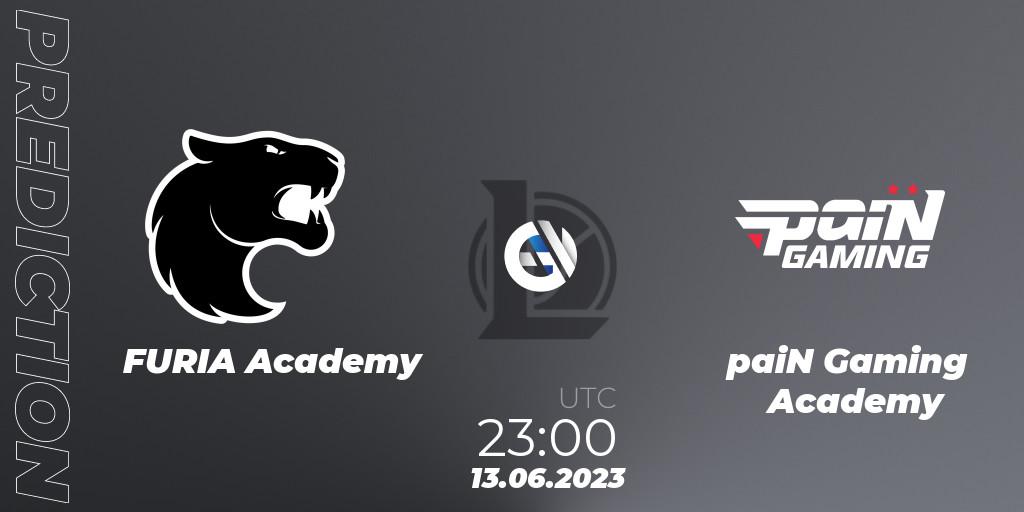 FURIA Academy - paiN Gaming Academy: Maç tahminleri. 13.06.23, LoL, CBLOL Academy Split 2 2023 - Group Stage