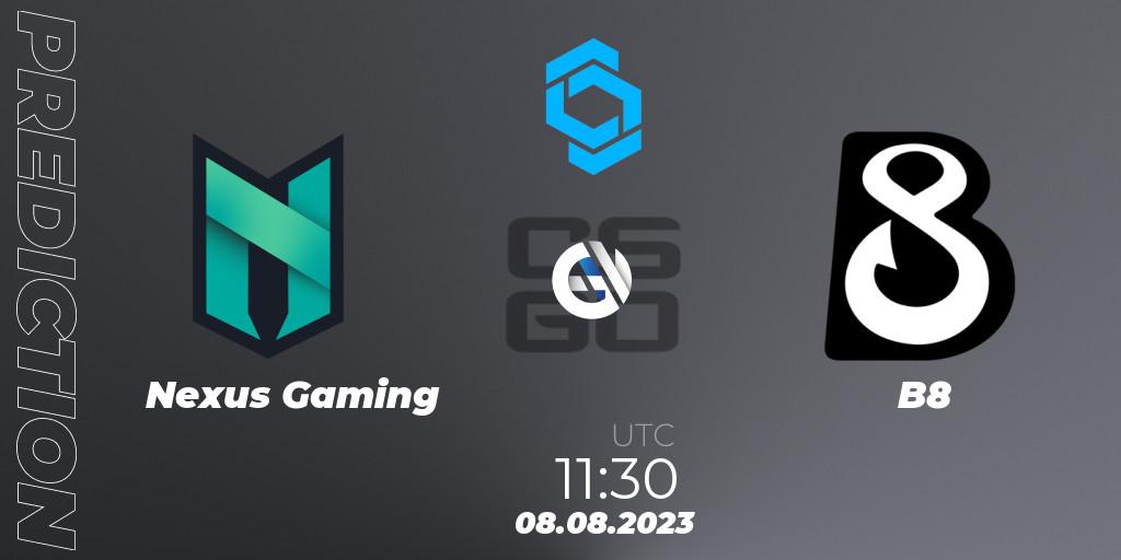 Nexus Gaming - B8: Maç tahminleri. 08.08.2023 at 11:30, Counter-Strike (CS2), CCT East Europe Series #1