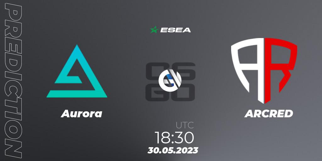 Aurora - ARCRED: Maç tahminleri. 30.05.2023 at 18:30, Counter-Strike (CS2), ESEA Advanced Season 45 Europe
