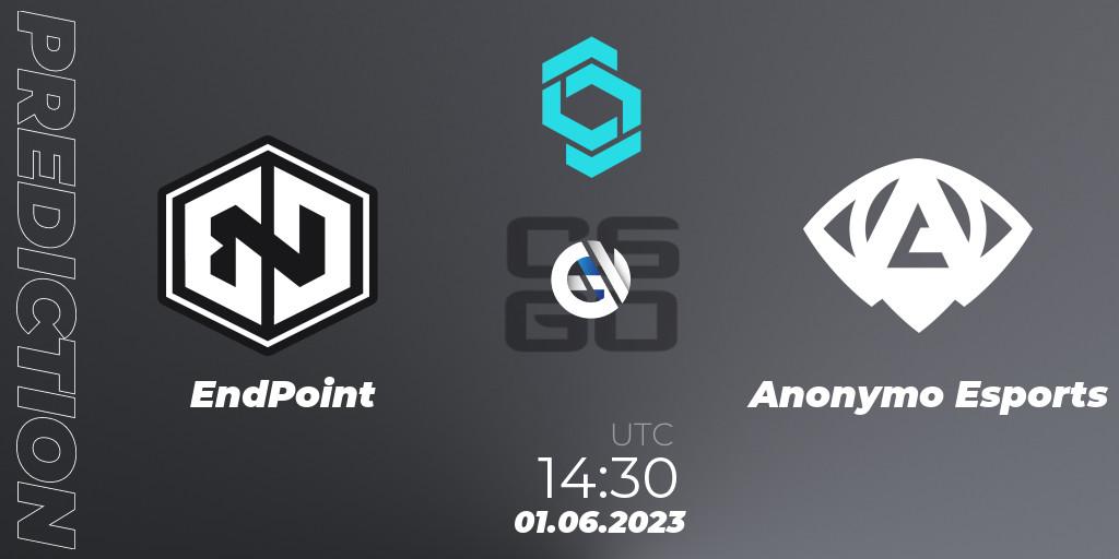 EndPoint - Anonymo Esports: Maç tahminleri. 01.06.23, CS2 (CS:GO), CCT North Europe Series 5