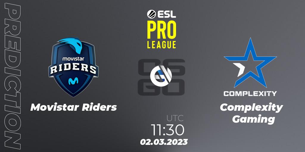 Movistar Riders - Complexity Gaming: Maç tahminleri. 02.03.2023 at 11:30, Counter-Strike (CS2), ESL Pro League Season 17