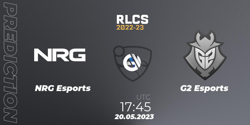NRG Esports - G2 Esports: Maç tahminleri. 20.05.2023 at 17:45, Rocket League, RLCS 2022-23 - Spring: North America Regional 2 - Spring Cup
