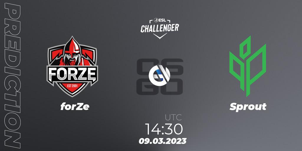 forZe - Sprout: Maç tahminleri. 09.03.2023 at 14:30, Counter-Strike (CS2), ESL Challenger Melbourne 2023 Europe Closed Qualifier
