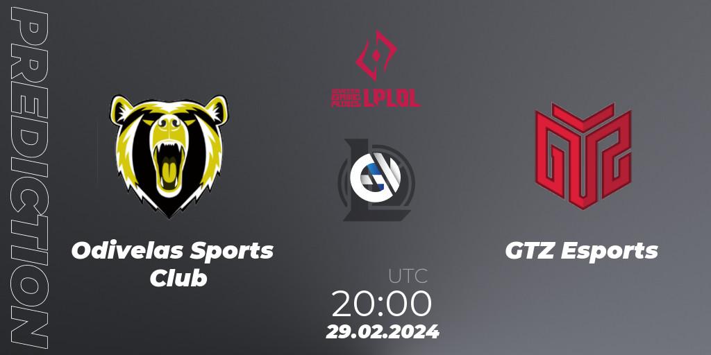 Odivelas Sports Club - GTZ Esports: Maç tahminleri. 29.02.24, LoL, LPLOL Split 1 2024