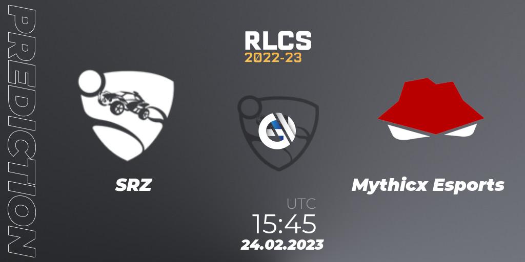 SRZ - Mythicx Esports: Maç tahminleri. 24.02.2023 at 15:45, Rocket League, RLCS 2022-23 - Winter: Sub-Saharan Africa Regional 3 - Winter Invitational