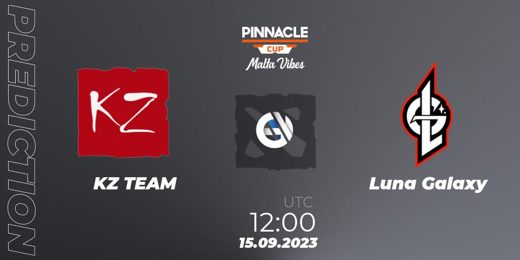 KZ TEAM - Luna Galaxy: Maç tahminleri. 15.09.2023 at 12:00, Dota 2, Pinnacle Cup: Malta Vibes #3