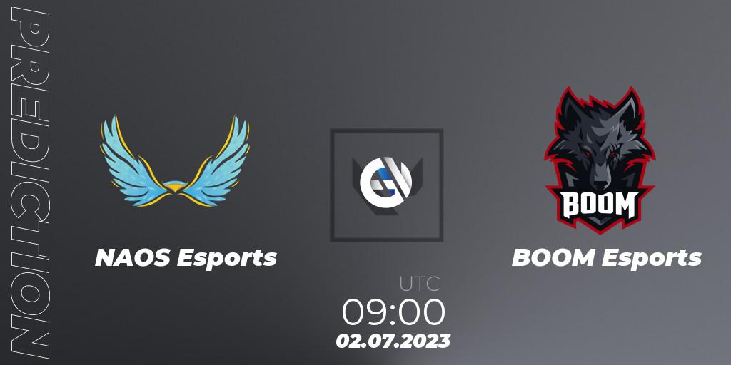 NAOS Esports - BOOM Esports: Maç tahminleri. 02.07.2023 at 09:00, VALORANT, VALORANT Challengers Ascension 2023: Pacific - Group Stage