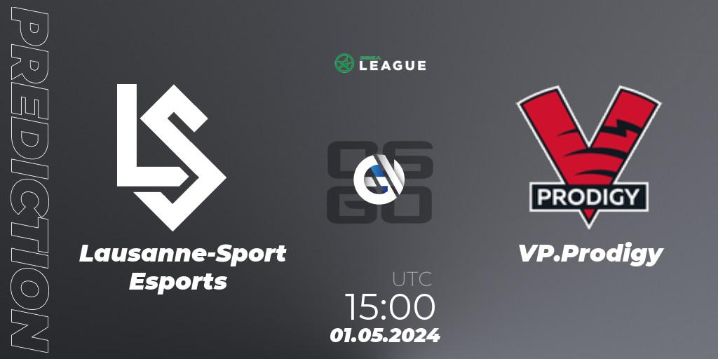 Lausanne-Sport Esports - VP.Prodigy: Maç tahminleri. 01.05.2024 at 15:00, Counter-Strike (CS2), ESEA Season 49: Advanced Division - Europe
