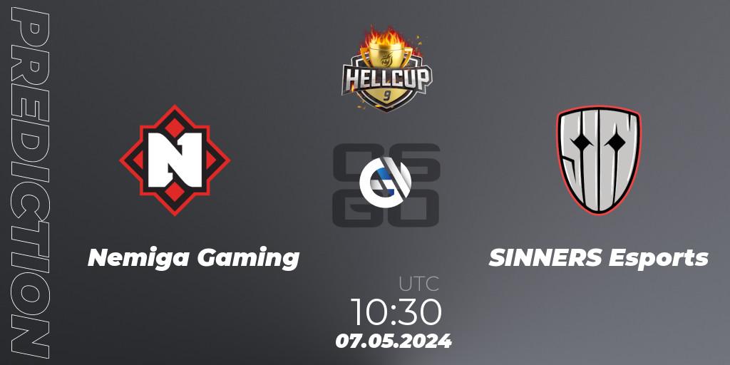 Nemiga Gaming - SINNERS Esports: Maç tahminleri. 07.05.2024 at 10:45, Counter-Strike (CS2), HellCup #9