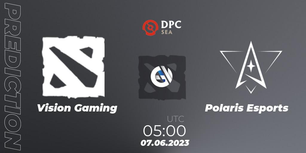 Vision Gaming - Polaris Esports: Maç tahminleri. 07.06.23, Dota 2, DPC 2023 Tour 3: SEA Division II (Lower)