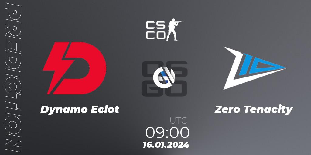 Dynamo Eclot - Zero Tenacity: Maç tahminleri. 16.01.2024 at 10:00, Counter-Strike (CS2), European Pro League Season 14: Division 2