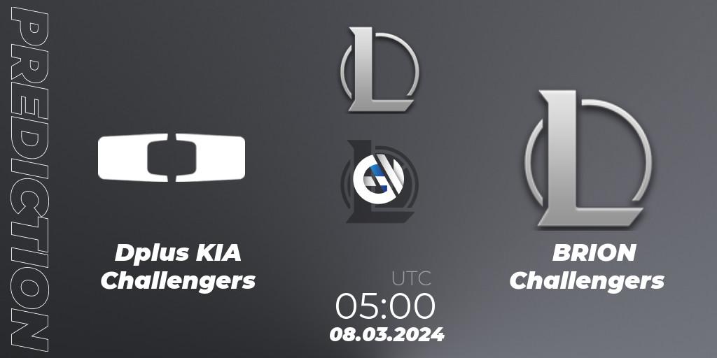 Dplus KIA Challengers - BRION Challengers: Maç tahminleri. 08.03.24, LoL, LCK Challengers League 2024 Spring - Group Stage