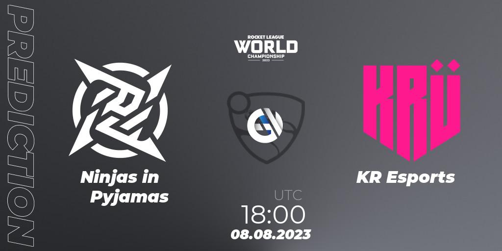 Ninjas in Pyjamas - KRÜ Esports: Maç tahminleri. 08.08.2023 at 15:00, Rocket League, Rocket League Championship Series 2022-23 - World Championship Group Stage