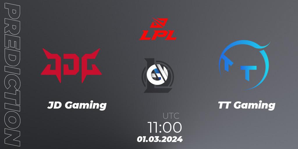 JD Gaming - TT Gaming: Maç tahminleri. 01.03.24, LoL, LPL Spring 2024 - Group Stage