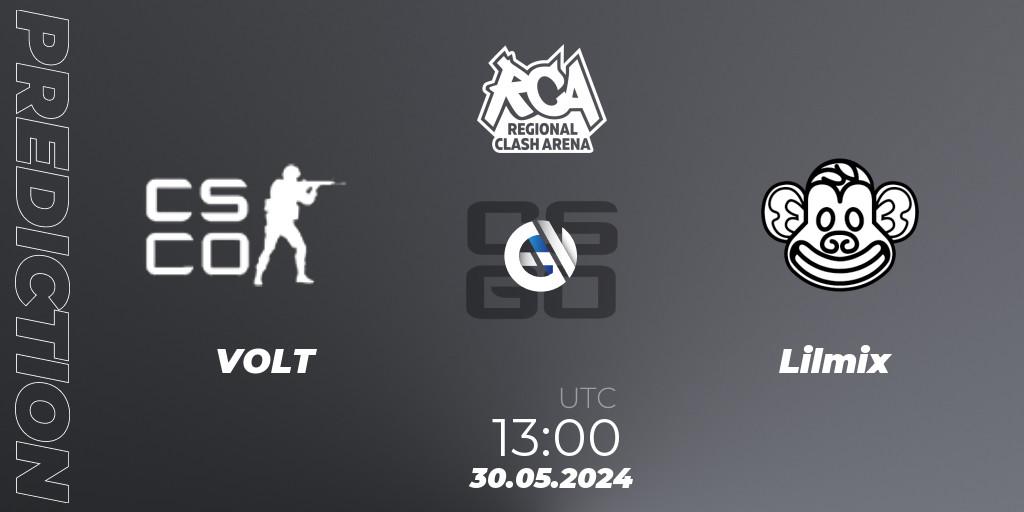VOLT - Lilmix: Maç tahminleri. 30.05.2024 at 13:00, Counter-Strike (CS2), Regional Clash Arena Europe: Closed Qualifier