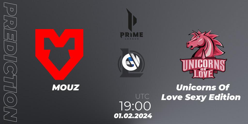 MOUZ - Unicorns Of Love Sexy Edition: Maç tahminleri. 01.02.2024 at 20:00, LoL, Prime League Spring 2024 - Group Stage