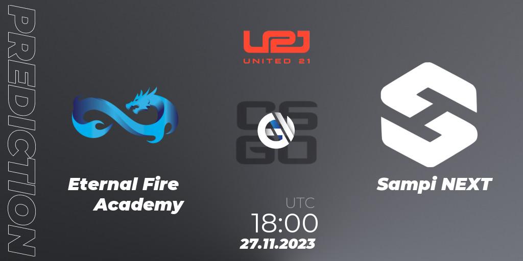 Eternal Fire Academy - Sampi NEXT: Maç tahminleri. 27.11.2023 at 18:00, Counter-Strike (CS2), United21 Season 8: Division 2