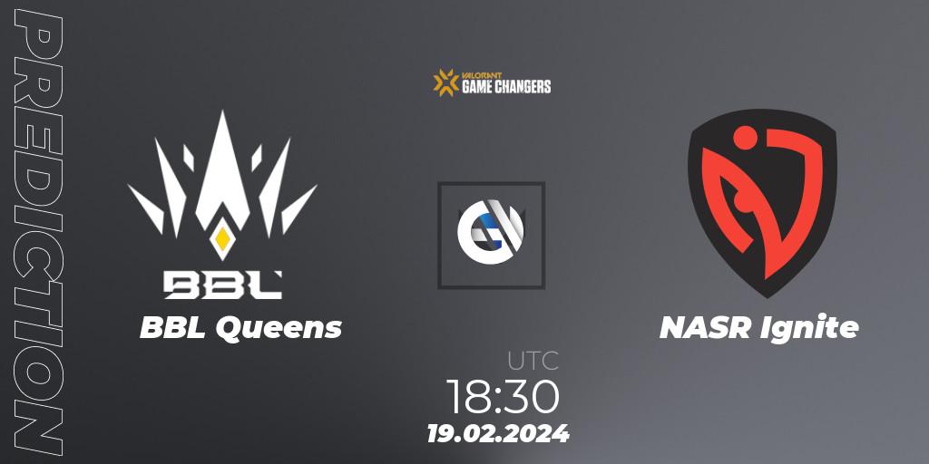 BBL Queens - NASR Ignite: Maç tahminleri. 19.02.2024 at 19:45, VALORANT, VCT 2024: Game Changers EMEA Stage 1