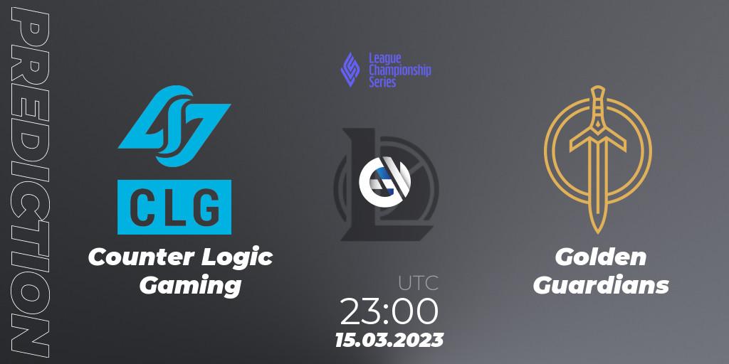 Counter Logic Gaming - Golden Guardians: Maç tahminleri. 16.03.23, LoL, LCS Spring 2023 - Group Stage