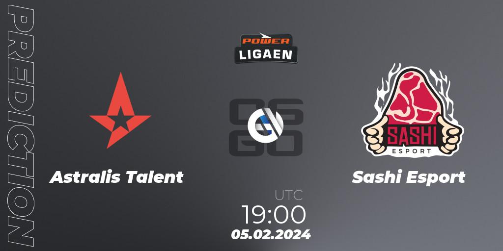 Astralis Talent - Sashi Esport: Maç tahminleri. 05.02.2024 at 19:00, Counter-Strike (CS2), Dust2.dk Ligaen Season 25