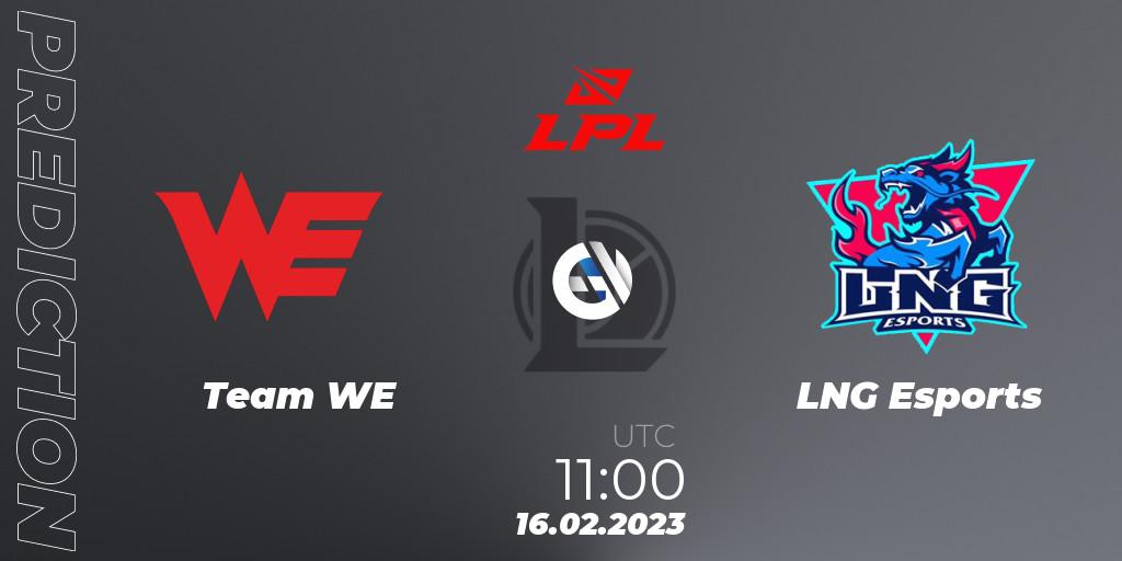 Team WE - LNG Esports: Maç tahminleri. 16.02.23, LoL, LPL Spring 2023 - Group Stage