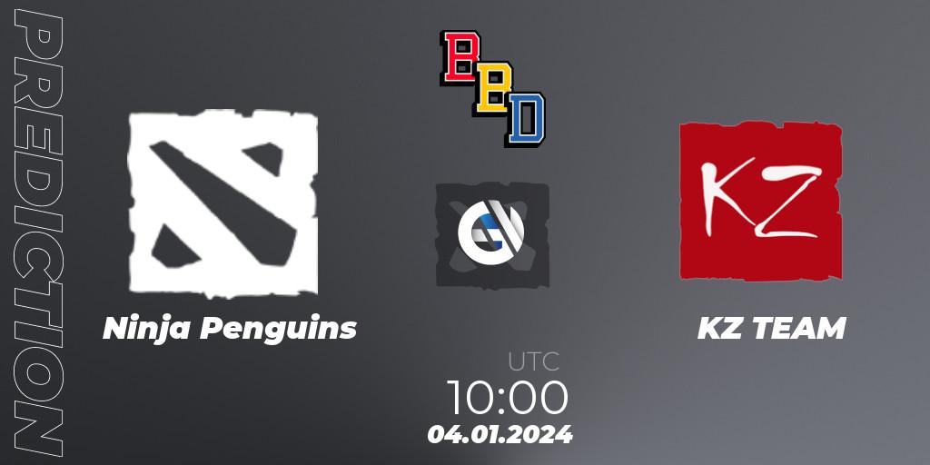 Ninja Penguins - KZ TEAM: Maç tahminleri. 04.01.2024 at 10:00, Dota 2, BetBoom Dacha Dubai 2024: WEU Open Qualifier #1
