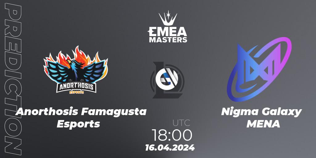 Anorthosis Famagusta Esports - Nigma Galaxy MENA: Maç tahminleri. 16.04.24, LoL, EMEA Masters Spring 2024 - Play-In