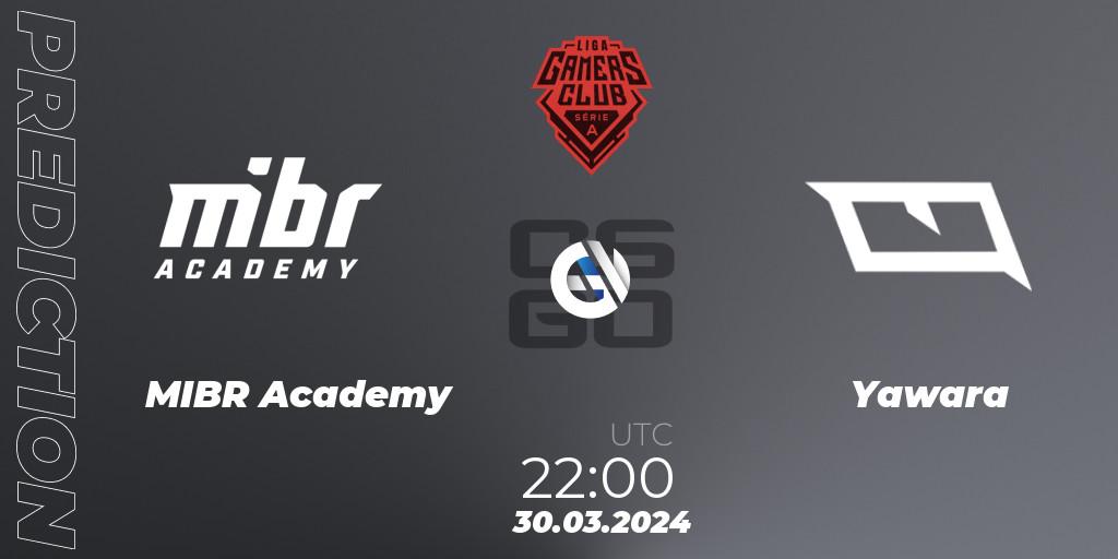 MIBR Academy - Yawara: Maç tahminleri. 30.03.24, CS2 (CS:GO), Gamers Club Liga Série A: March 2024