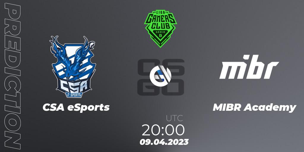 CSA eSports - MIBR Academy: Maç tahminleri. 09.04.2023 at 20:00, Counter-Strike (CS2), Gamers Club Liga Série B: March 2023