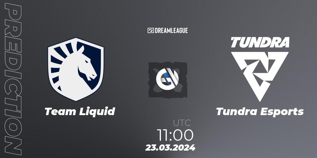Team Liquid - Tundra Esports: Maç tahminleri. 23.03.24, Dota 2, DreamLeague Season 23: Western Europe Closed Qualifier