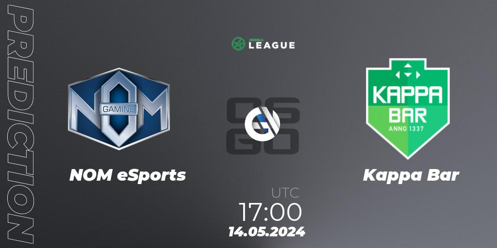 NOM eSports - Kappa Bar: Maç tahminleri. 14.05.2024 at 17:00, Counter-Strike (CS2), ESEA Season 49: Advanced Division - Europe