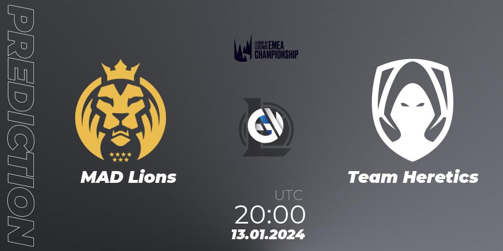 MAD Lions - Team Heretics: Maç tahminleri. 13.01.24, LoL, LEC Winter 2024 - Regular Season