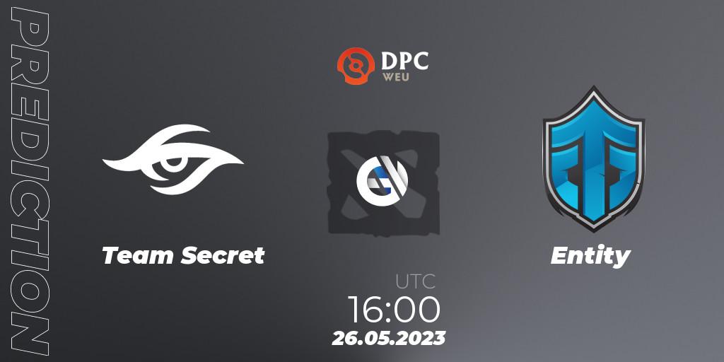 Team Secret - Entity: Maç tahminleri. 26.05.2023 at 15:54, Dota 2, DPC 2023 Tour 3: WEU Division I (Upper)