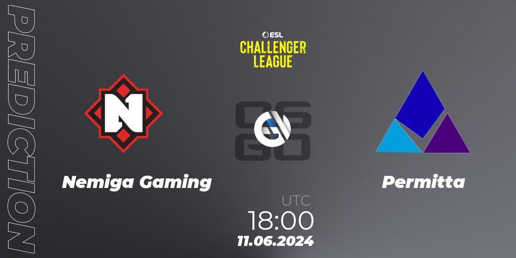 Nemiga Gaming - Permitta: Maç tahminleri. 11.06.2024 at 18:00, Counter-Strike (CS2), ESL Challenger League Season 47 Relegation: Europe